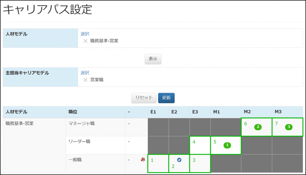 表:キャリアパス認定